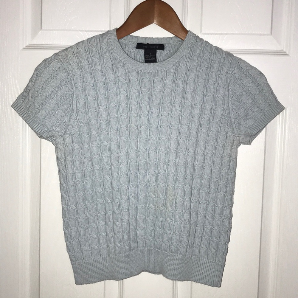 THE LIMITED WOMEN’S CROPPED SHORT SLEEVE SWEATER
